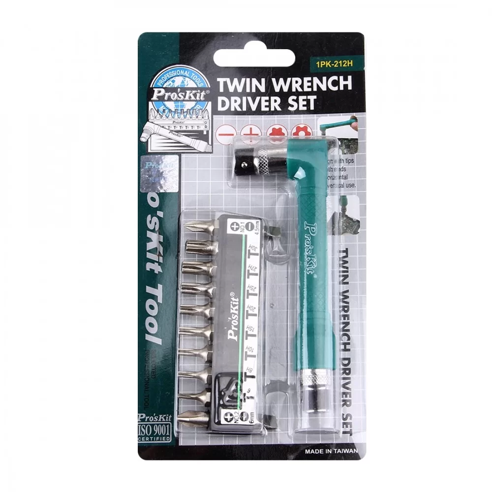 Picture of Proskit 1PK-212H 10 in 1 Twin Wrench L Shaped Driver Set
